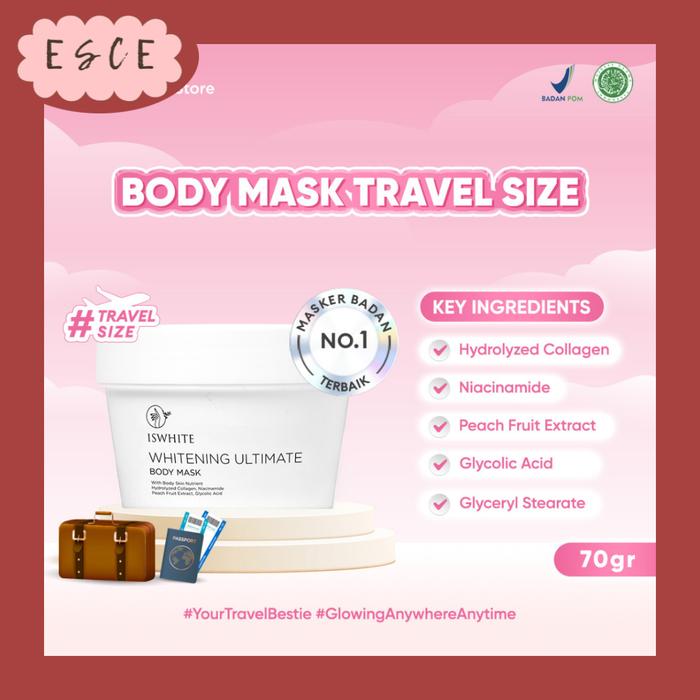 Gambar ISWHITE Whitening Brightening Body Mask Wash Serum Lotion Pencerah - Mask 70g dari SHOPESCE undefined Tokopedia