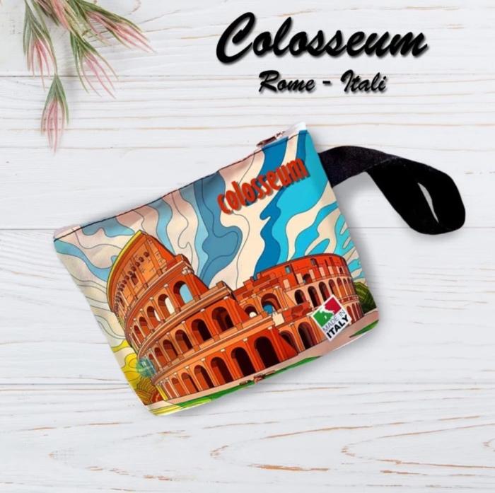 Gambar Dompet Pouch - Motif Italy | Grosir | 3 Motif | Original | Terbaru - Colosseum dari Alvystreet undefined Tokopedia