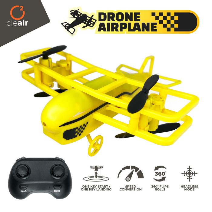 Gambar CleAir O2 - Drone Aircraft Air Plane Altitude Hold 2.4 Ghz Mainan JJRC - Kuning, 1 Battery dari Merangkai0 undefined Tokopedia