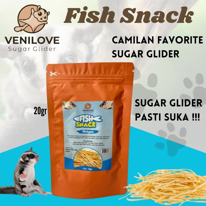 Gambar FISH SNACK SUGAR GLIDER | SNACK IKAN CAMILAN MAKAN SUGAR GLIDER | STIK dari VENILOVE SUGAR GLIDER undefined Tokopedia