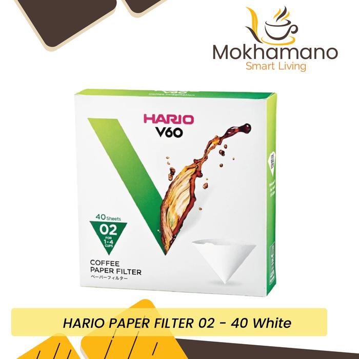 Gambar Hario V60 Coffee Paper Filter / Kertas Filter Kopi VCF-02-40W dari Mokhamano Coffee undefined Tokopedia