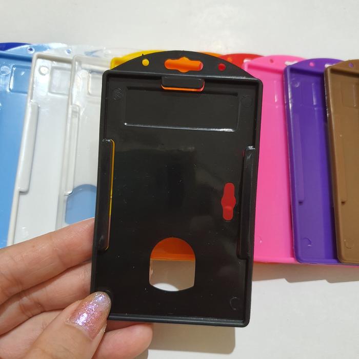 Gambar ID Card Casing / Case / Holder / Frame / Name Tag Plastik Satu Sisi Kartu E-toll E-money ATM BCA Mandiri Flazz Satuan murah - Hitam dari N.id Off Store undefined Tokopedia