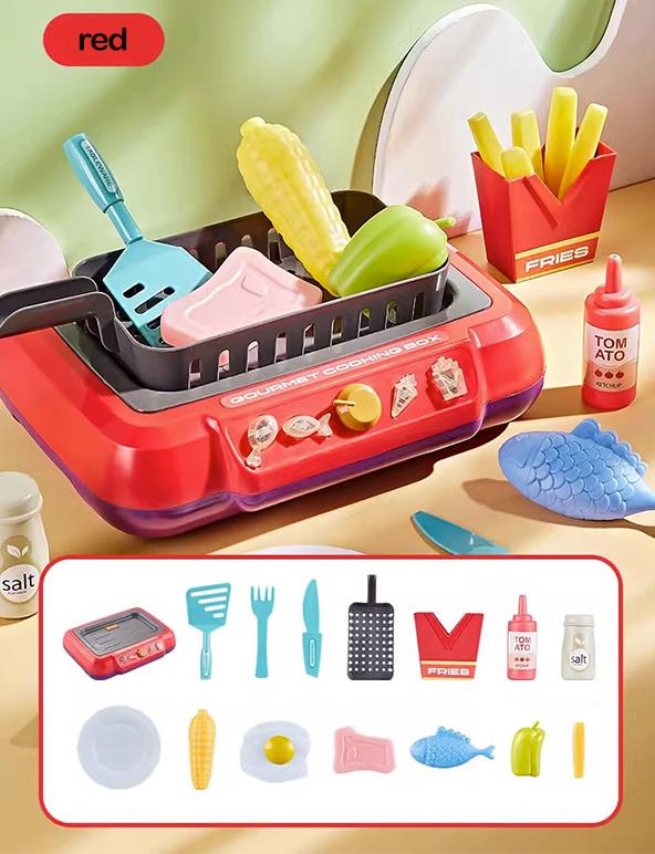 Gambar Mainan DIY Magic Fry Kitchen Kompor Dapur Makanan Masak Edukasi Anak - Merah dari SmartKids.Shop undefined Tokopedia