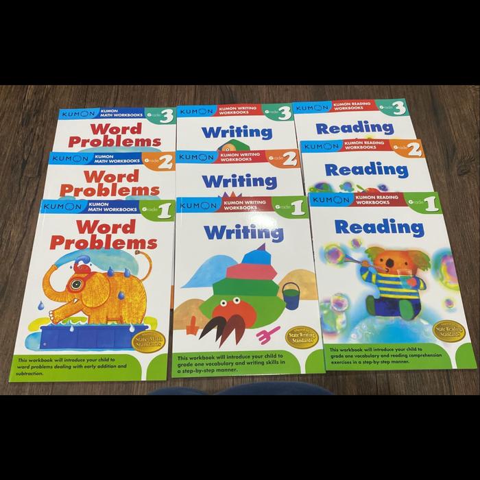 Jual Kumon Reading, Writing, Math Dan All About Math - Buku Anak ...