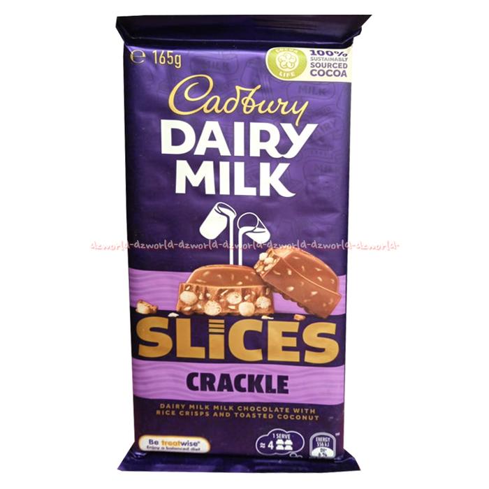 Gambar Cadbury Dairy Milk 165gr Slice Crackle Coklat Kripik Beras Dan Kelapa - 1 dari dzworld2 undefined Tokopedia