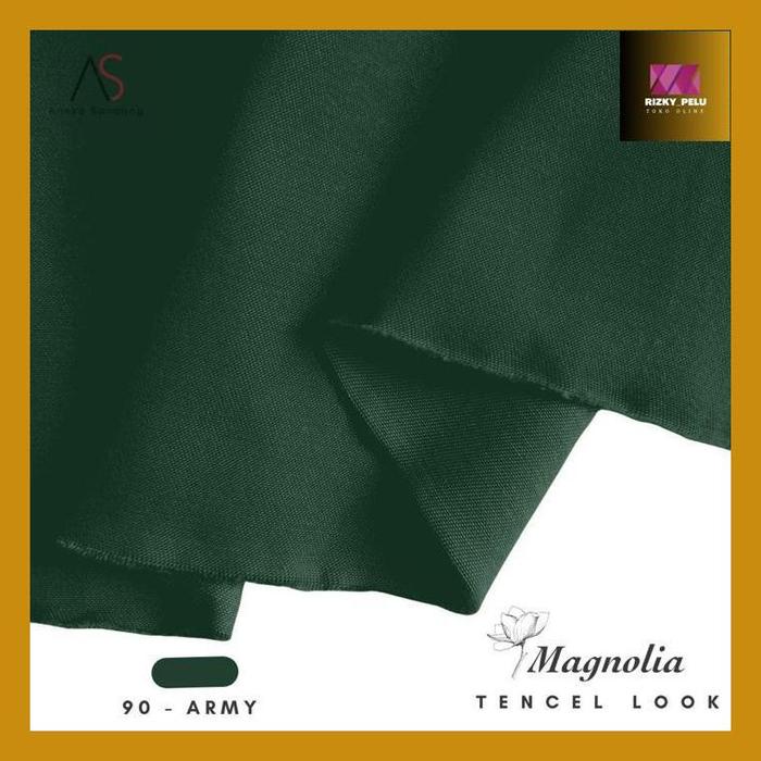 Gambar Rizky'P Kain Ecer Magnolia Tencel Harga Per 0,5 Yard - 90 - Army dari Toko Rizky_Pelu undefined Tokopedia
