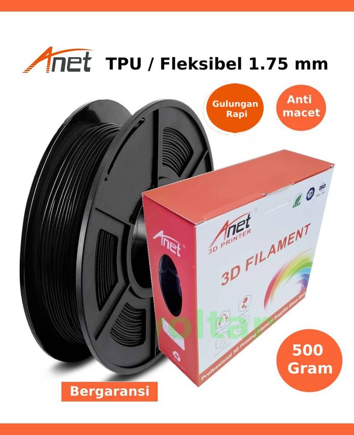 Gambar Tinta Cetak Filament Filamen TPU Fleksibel Printer 3D 1,75mm dari Volta3D undefined Tokopedia