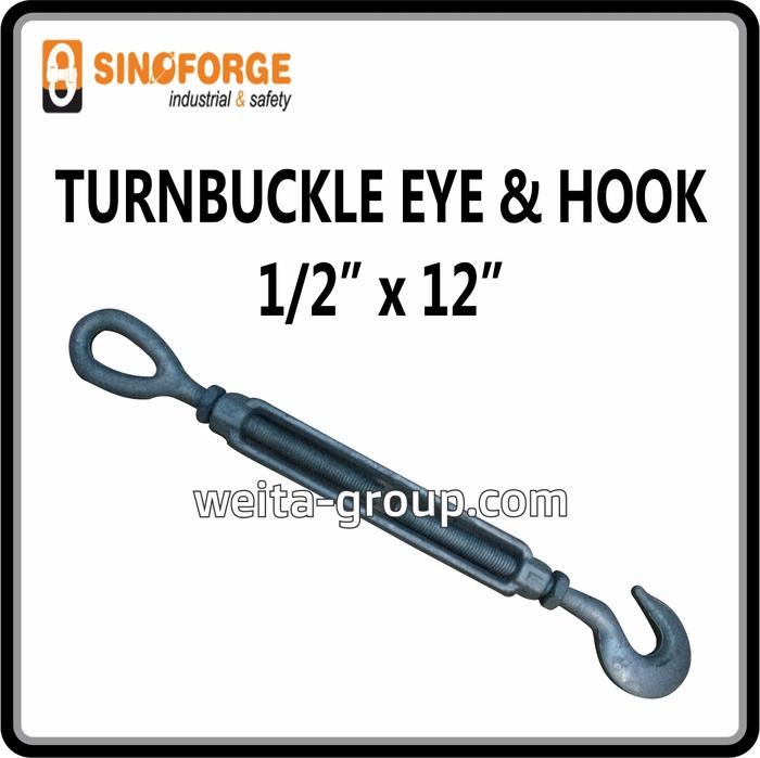 Gambar Jarum Keras / Span Skrup / Turnbuckle Eye & Hook merk SINOFORGE - 1/2" x 12" dari PT Wie Ta Baut undefined Tokopedia