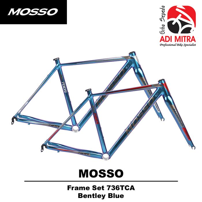 Gambar Mosso 736TCA Frame Set Sepeda Road Bike [700C] Frame Sepeda Balap - Bentley Blue, 430 dari adimitra online undefined Tokopedia