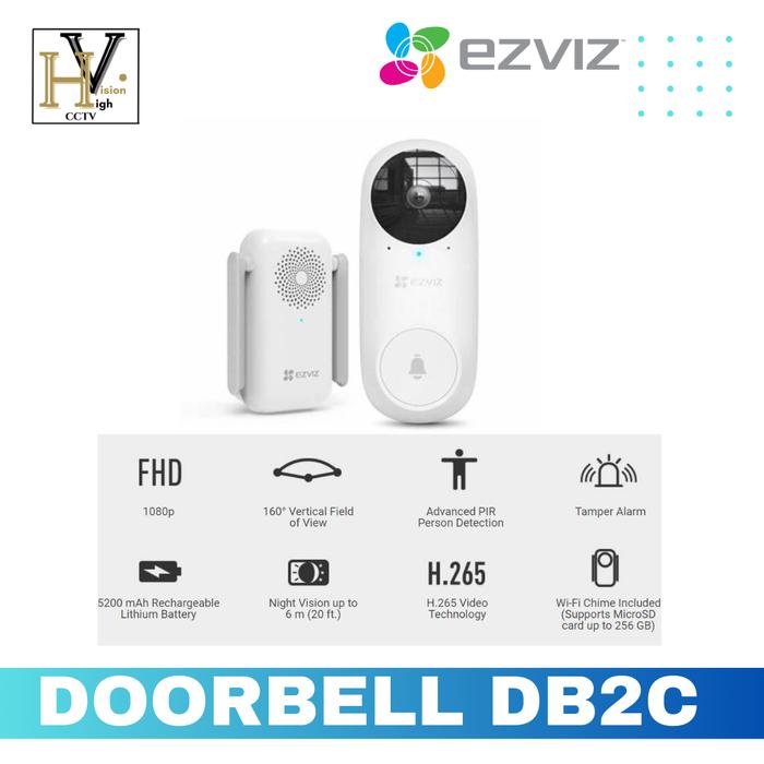 Gambar DOORBELL DB2C Kit  Wire-Free Video Doorbell with Chime dari TJES CCTV undefined Tokopedia