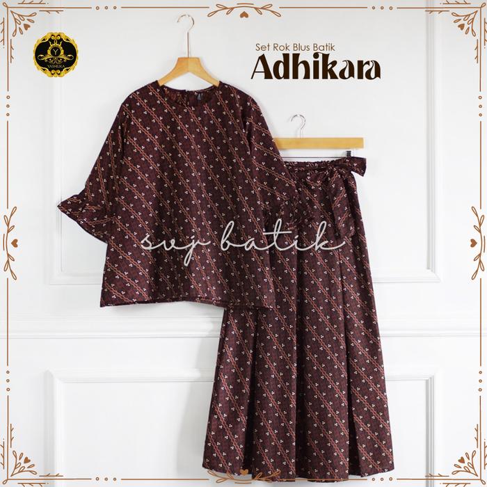 Gambar Setelan wanita kekinian one set 2025 blouse rok mayung katun premium silky by svj - set adhikara dari Prassaditio undefined Tokopedia