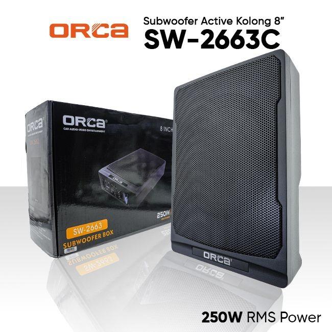 Gambar Subwoofer Active Basstube Kolong 8” inch ORCA SW-2663C (Model Slim) - SUB-2663C dari HS VARIASI Car Accessories undefined Tokopedia