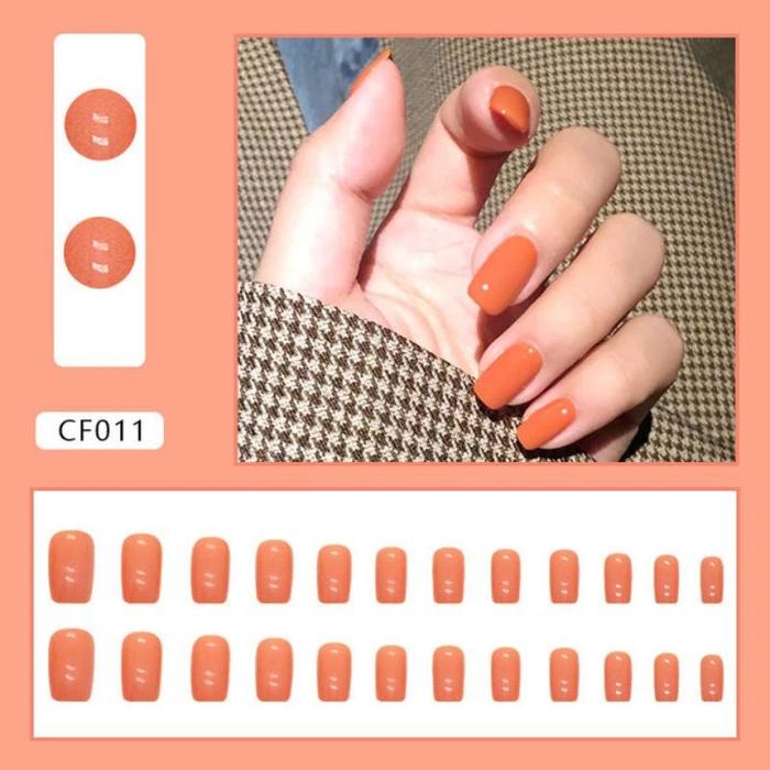 Gambar KUKU PALSU BOX + LEM siap pakai kuku palsu set lem 24pcs fake nail art - CF011 dari m@yshop undefined Tokopedia