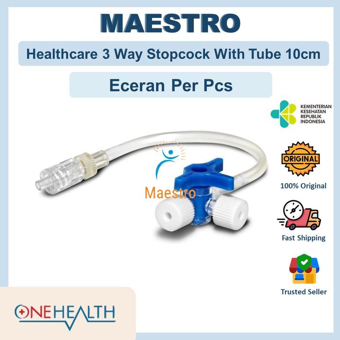 Gambar Healthcare 3 Way Stopcock Three Way Stopcock With Tube Selang 10cm dari Maestro Medika undefined Tokopedia