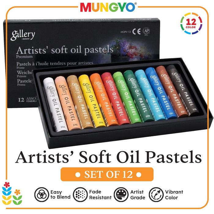 Gambar Mungyo Gallery Artists Soft Oil Pastel Set Crayon Krayon Minyak - SET 12 dari Mungyo Official undefined Tokopedia