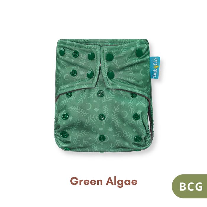 Gambar BABYCLO BAMBOO CHARCOAL DIAPER POPOK KAIN CLODI DENGAN INNER GUSSETS - Green Algae dari Babyclo undefined Tokopedia