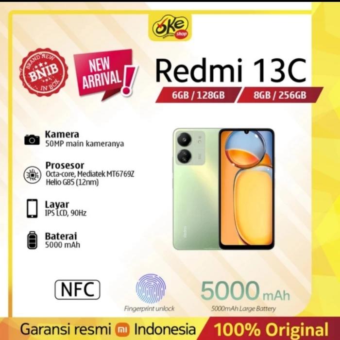 Gambar Xiaomi Redmi 13C ( 6GB/128GB ) - Garansi Resmi Xiaomi Indonesia - Green dari Okeshop Makassar undefined Tokopedia
