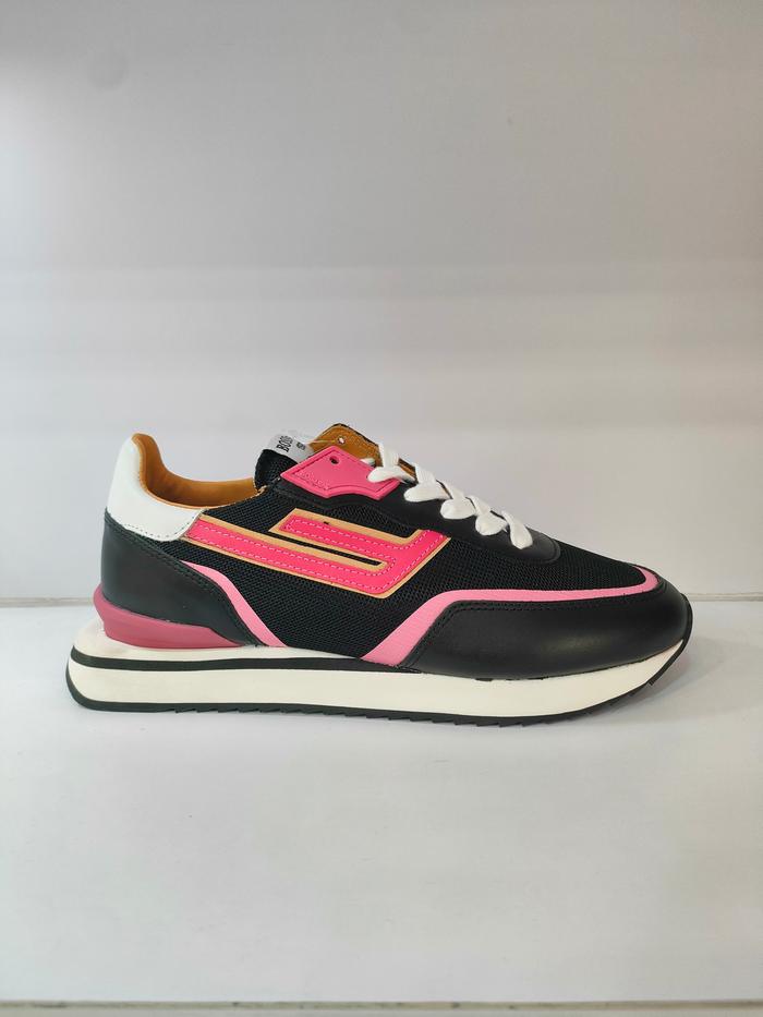 Jual SEPATU SNEAKERS CASUAL UNISEX BOSSWAY HUGG BLACK/PINK, 41
