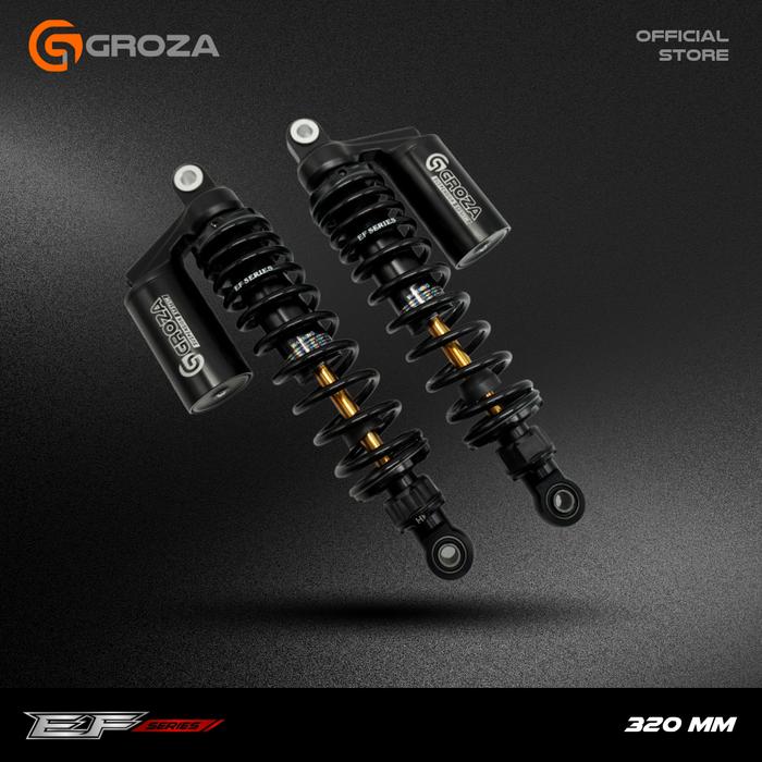 Gambar GROZA - EF SERIES 320MM Shock bebek | Shockbreaker Tabung Atas - Black Series dari GROZA INDONESIA undefined Tokopedia