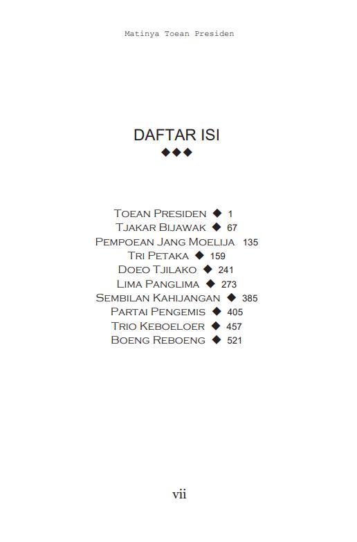 Gambar 2 - Matinya Toean Presiden