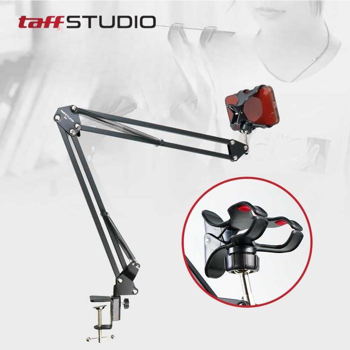 Gambar Stand Hp Meja Jepit TaffSTUDIO D9 Holder Smartphone Boom Arm Table dari dubora undefined Tokopedia