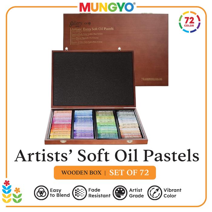 Gambar Mungyo Gallery Artists Soft Oil Pastel Wooden Box Crayon Krayon Minyak - WOODEN 72 dari Mungyo Official undefined Tokopedia