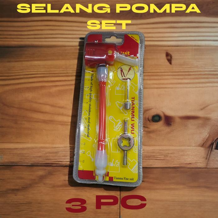Gambar SELANG POMPA SEPEDA SET AKSESORIS SELANG POMPA D3612 dari The HandyMan undefined Tokopedia