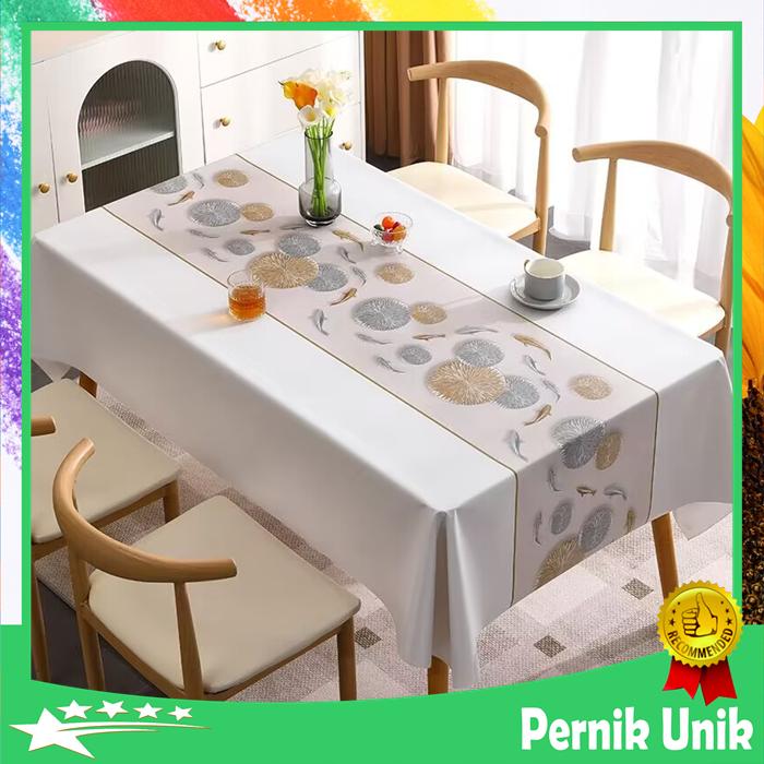 Gambar Taplak Meja Makan Jumbo Besar Motif Minimalis Modern Premium Anti Air - Esthetic52 dari pernikunikstore undefined Tokopedia
