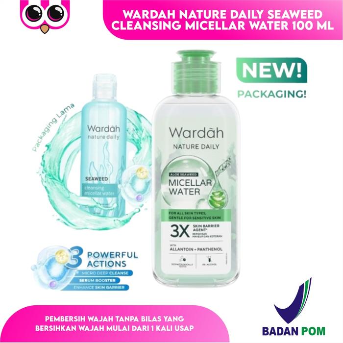Gambar WARDAH NATURE DAILY CALM & SOOTHE MICELLAR WATER 100 ML WITH PANTHENOL ALLANTOIN COCOK UNTUK KULIT BERJERAWAT PEMBERSIH WAJAH MAKEUP REMOVER KOSMETIK dari WIN SHOP SOLO undefined Tokopedia