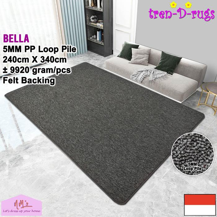 Gambar Tren-D-rugs karpet polos jumbo permadani alas lantai minimalis 240x340 - Dark Grey dari NMs Lets dress up your home undefined 5 Tokopedia