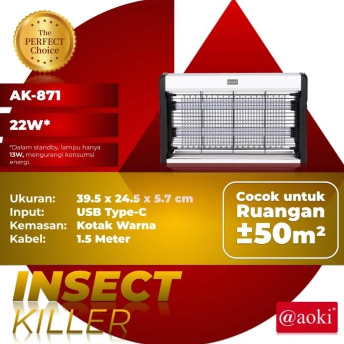 Gambar Aoki Perangkap Nyamuk Lalat Serangga / Insect Killer Mosquito Killer - AK-871 dari NICA EL undefined Tokopedia