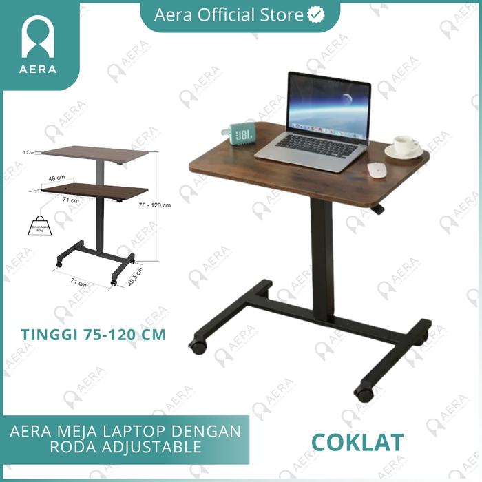 Promo AERA Meja Stand Laptop Adjustable Minimalis Dengan Roda 75 ...