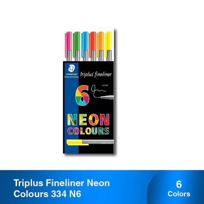 Gambar Staedtler Triplus Fineliner Neon Colours 334 N6 dari Nady&#39;s Store undefined Tokopedia