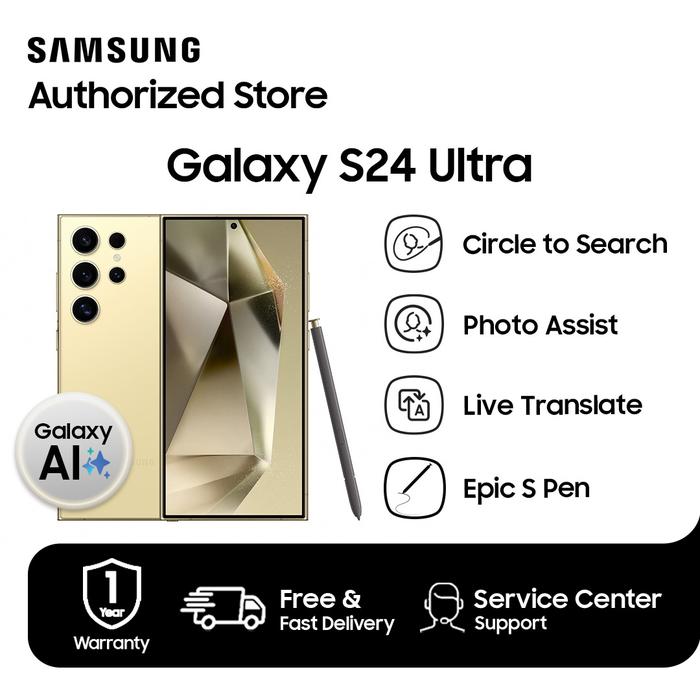 Gambar Samsung Galaxy S24 Ultra 5G 12/512GB - Titanium Yellow dari UnionSmartphone undefined Tokopedia