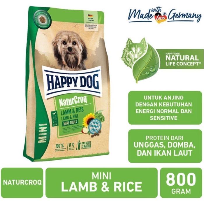 Happy Dog Mini Naturcroq Lamb Rice 800gr di Wiggly Petshop Tokopedia