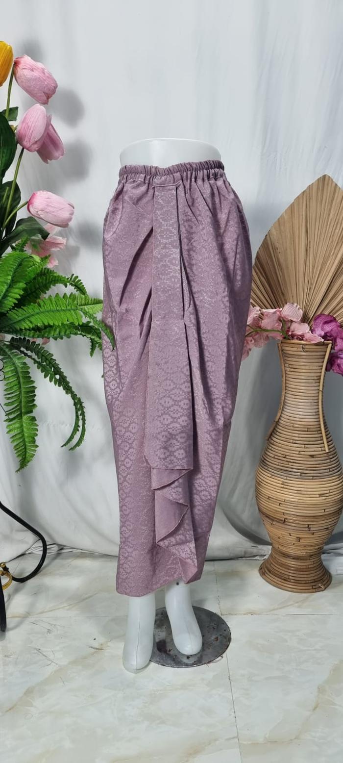Gambar ROK WANITA WIRON BAHAN DOBBY / ROK PREMIUM INSTAN / ROK PINGGANG KARET - LAVENDER dari Matahari Fashion Store undefined Tokopedia