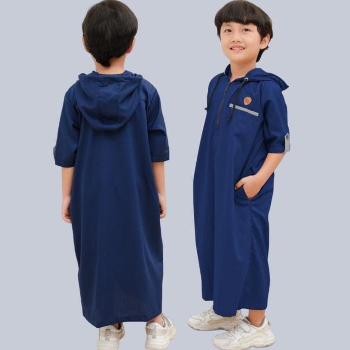 Gambar Jubah Muslim Gamis Anak Laki Baju Koko Hood Laki Laki Warna Maroon - Navy, 11&12 TAHUN dari sonyrege undefined Tokopedia