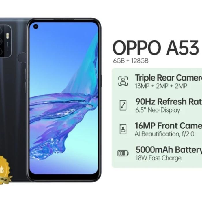 Gambar OPPO A53 RAM 6/128 GB GARANSI RESMI - Electric Black, 4/128 GB dari Sahabat Phoneshop undefined Tokopedia