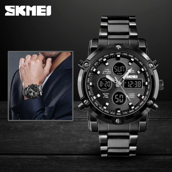 Gambar Jam Tangan Kasual Digital Analog Pria PREMIUM - BLACK  dari LAPERFORMANCE undefined Tokopedia