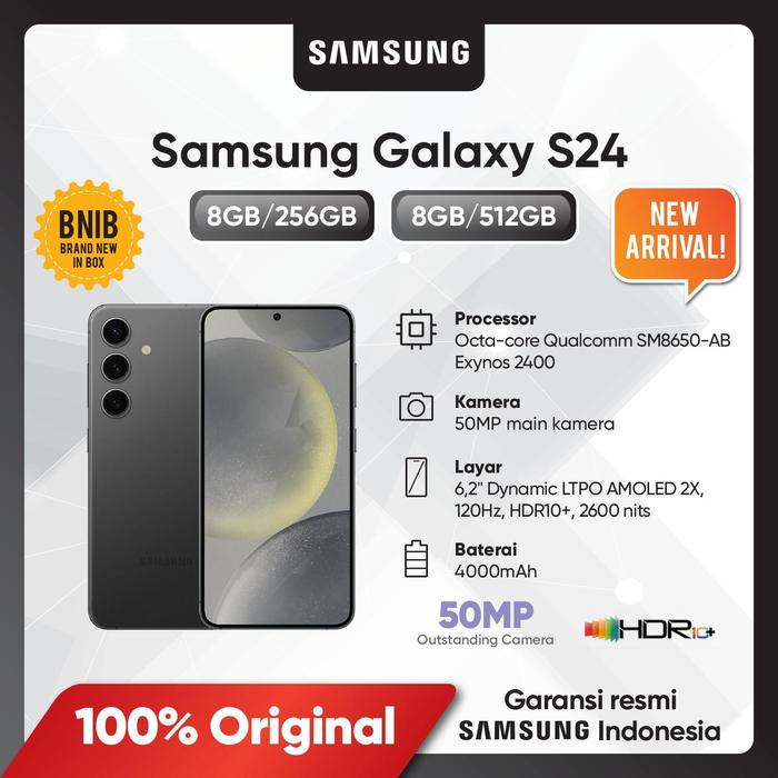 Gambar Samsung Galaxy S24 5G (8/512GB) - Garansi Resmi SEIN - ONIX BLACK, 8/512 dari Samsung Store Paragon Mall Solo undefined 5 Tokopedia