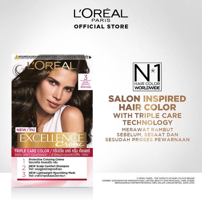 Gambar Loreal paris excellence creme - Dark brown dari Cesco mart undefined Tokopedia