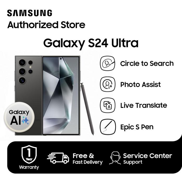Gambar Samsung Galaxy S24 Ultra 5G 12/512GB - Titanium Black dari Union Smartphone Store undefined Tokopedia