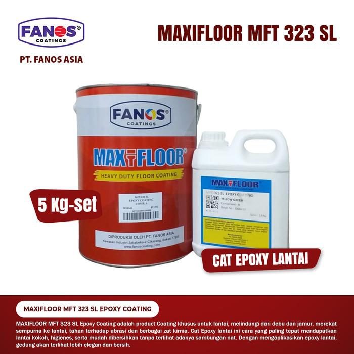 Gambar Cat Lantai MAXIFLOOR MFT 323 SL Epoxy Coating (5 Kg-Set) dari Fanos Coatings undefined Tokopedia
