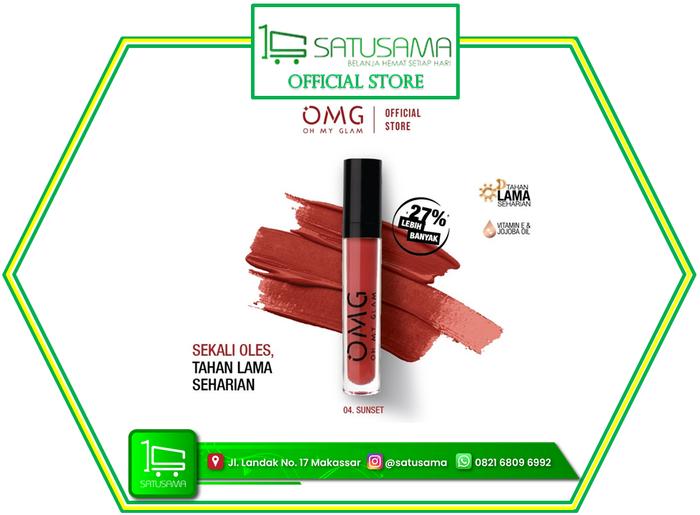 Gambar OMG MATTE KISS LIP CREAM - 04 SUNSET  dari satusamaonline undefined Tokopedia