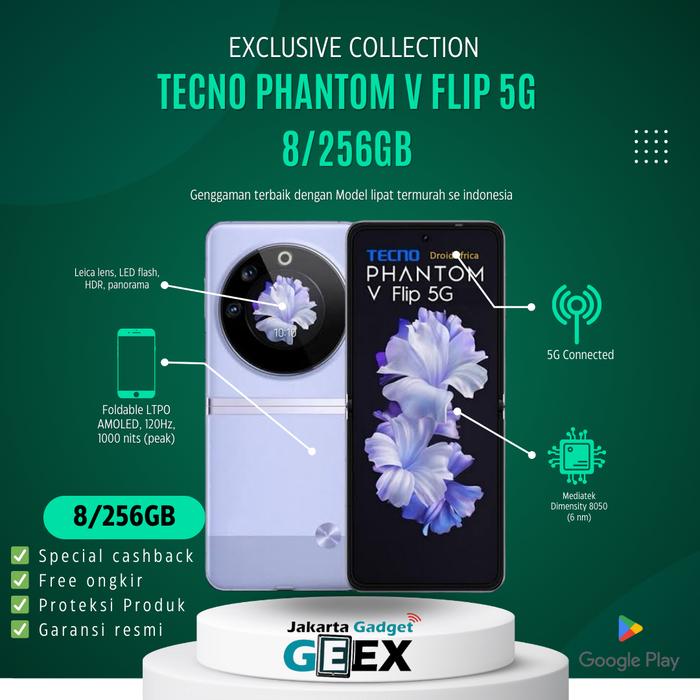Gambar Tecno Phantom V Flip 5G 8GB 256GB Black Mystic Dawn Garansi resmi - Mystic Dawn dari gadgetgeex undefined Tokopedia