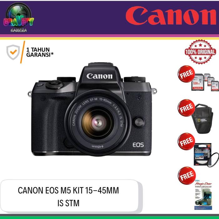 Jual canon m5 kit 15 45mm KAMERA+LENSA, PAKET STANDART Kota
