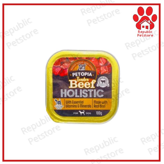 Gambar Makanan Basah Anjing Petopia Holistic Tray 100 - Wet Dog Food - Beef dari Republic Petstore undefined Tokopedia