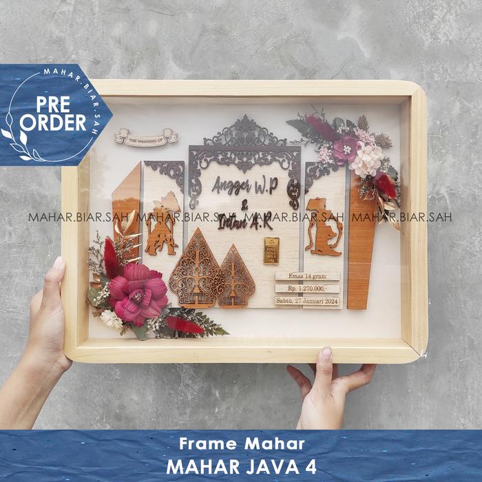 Gambar PO Frame Mahar JAVA 4 Seserahan / Mahar kayu Adat Jawa Rama Shinta - Akrilik 1 sisi dari Mahar.biar.sah undefined Tokopedia