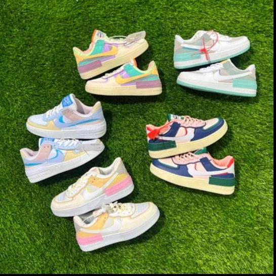 Jual sepatu sneakers wanita af1 shadow pastel premium quality100