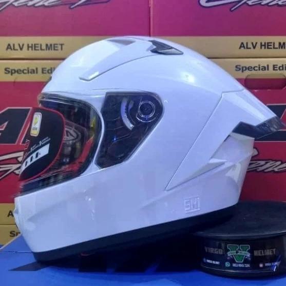 Gambar HELM ALV FULL FACE ALV GENESIS SOLID WHITE PAKET GANTENG RED BULL - HELM STANDAR, M dari Cikalhelmet undefined Tokopedia